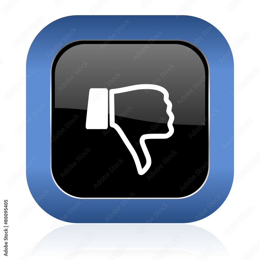 dislike square glossy icon thumb down sign dislike square glossy icon thumb down sign