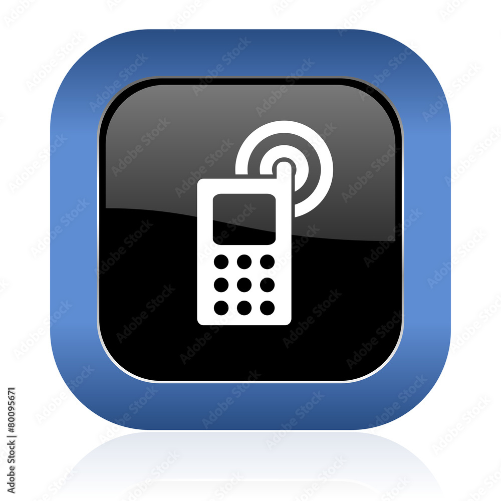 phone square glossy icon mobile phone sign phone square glossy icon mobile phone sign