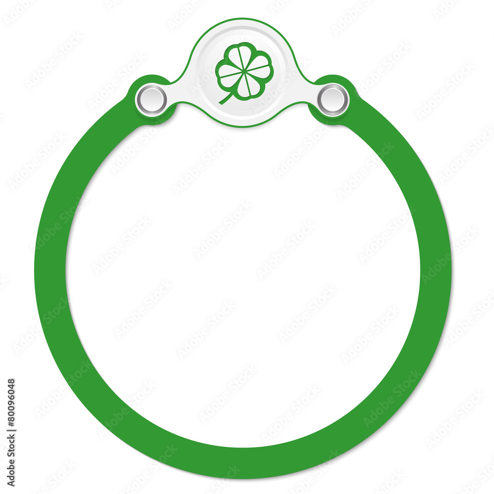 circular frame for your text and cloverleaf circular frame for your text and cloverleaf