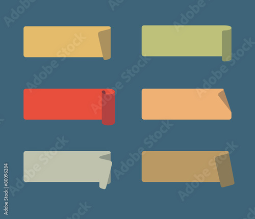 Vector Set of Colored Adhesive Scotch Tapes