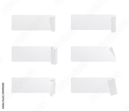 Vector set of transparent scotch tapes
