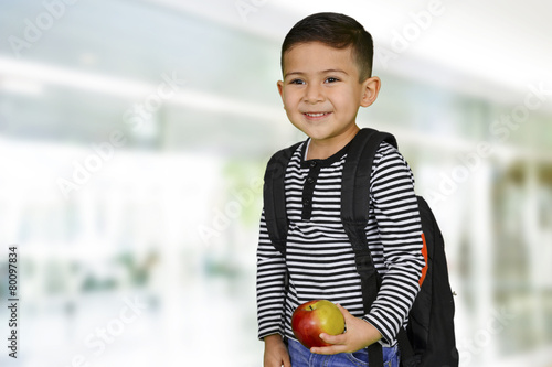 Young Boy At School