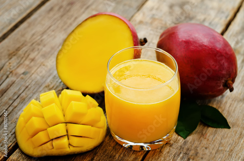 mango juice and fresh mango