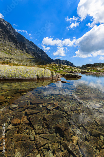 Wallpaper Mural Stones in alpine lake in summer, Tatra Mountains, Slovakia Torontodigital.ca