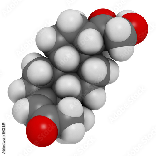 Deoxycorticosterone (DOC) mineralocorticoid hormone molecule.  photo