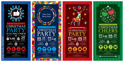 Christmas Party Invitation Card Sets