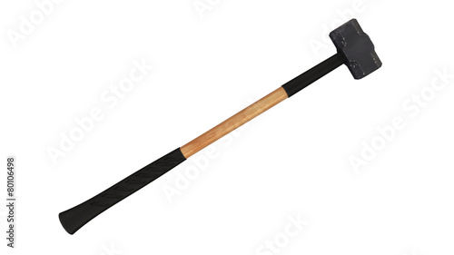 Sledge Hammer, construction tool isolated on white background