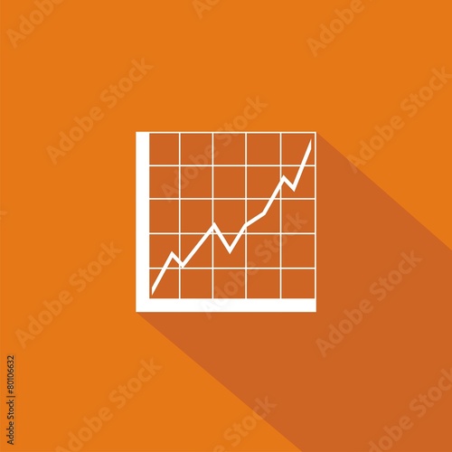 Icono gráfica analítica naranja sombra