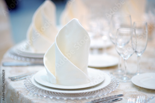 Table set for event reception