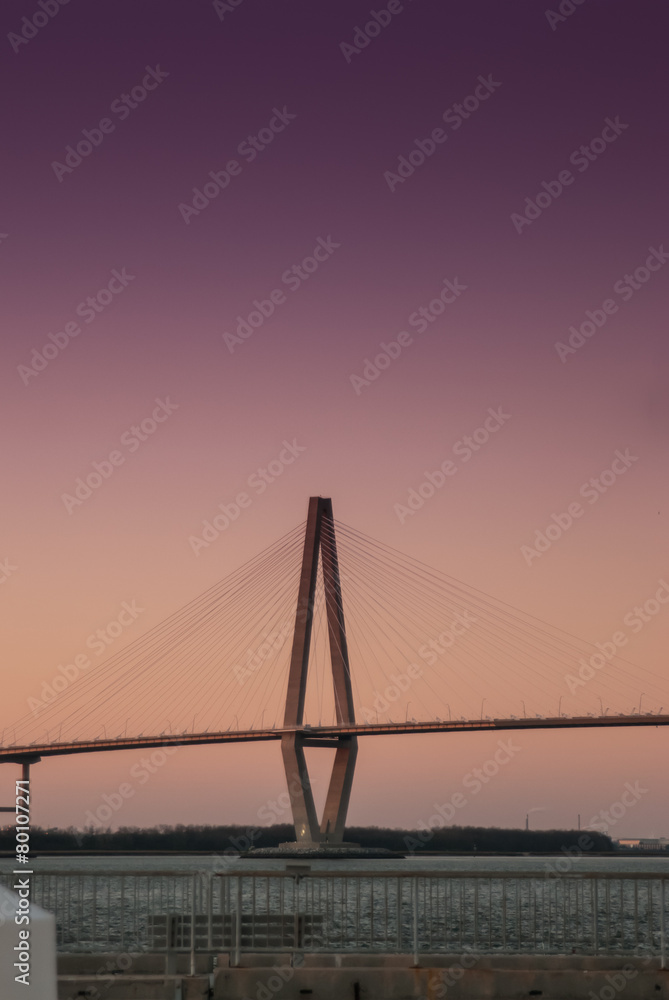 Obraz premium Arthur Ravenel Junior Bridge in Charleston, South Carolina