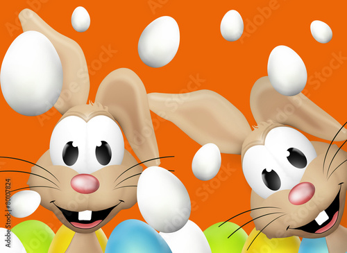 Easter Bunny and Easter Eggs