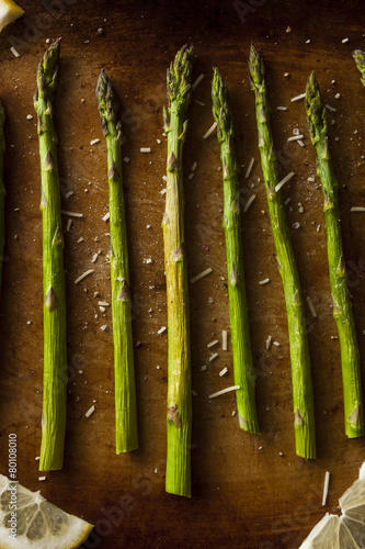 Homemade Cooked Green Asparagus
