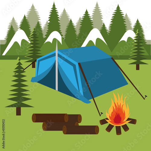 Camping design, vector illustration.