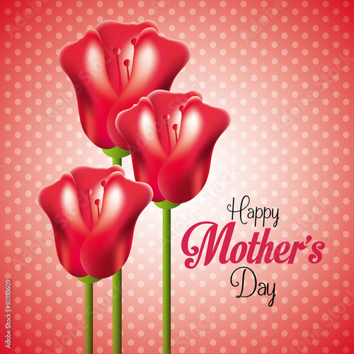 Mothers day card design, vector illustration.