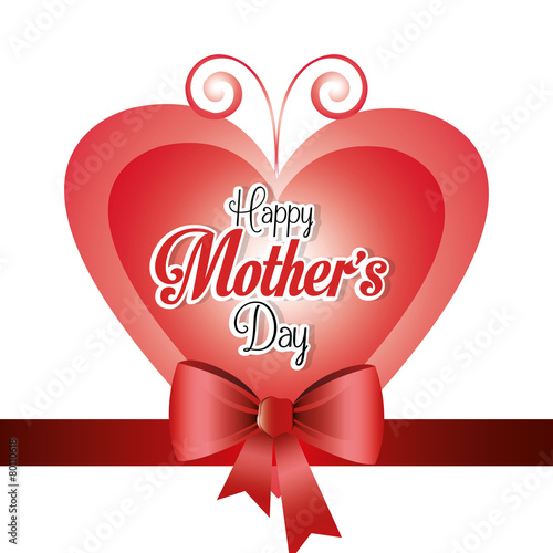Mothers day card design, vector illustration.