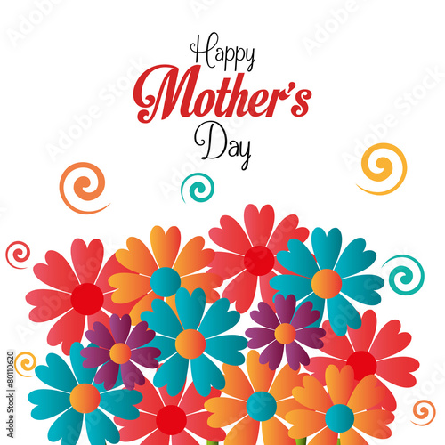 Mothers day card design, vector illustration.
