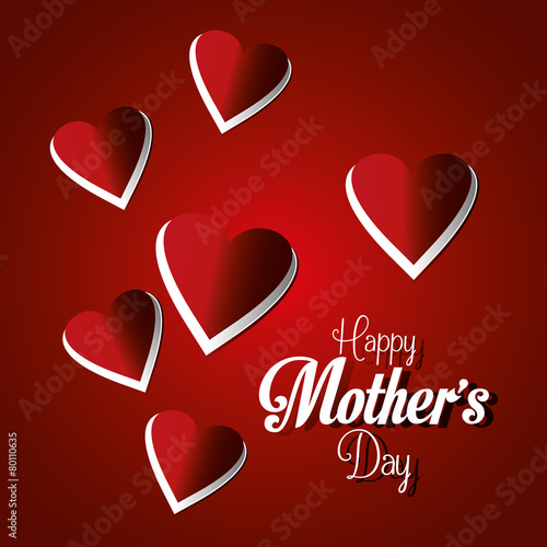 Mothers day card design, vector illustration.