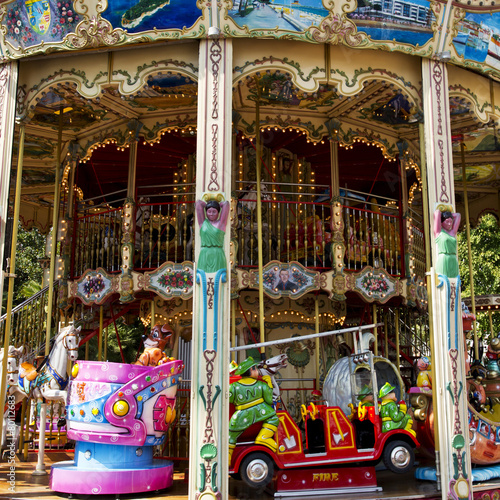 Colorful Carousel or Merry-Go-Round