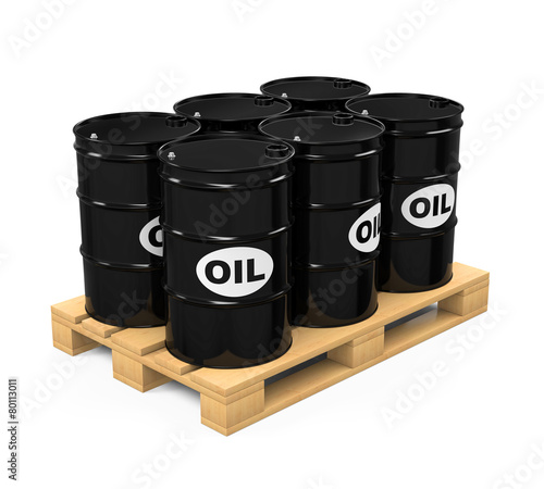 Obraz na plátne Pallet of Oil Drums