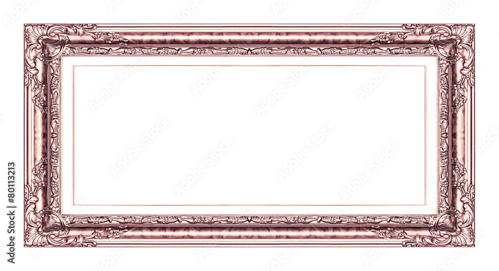 pink  frame isolated on white background, with clipping path