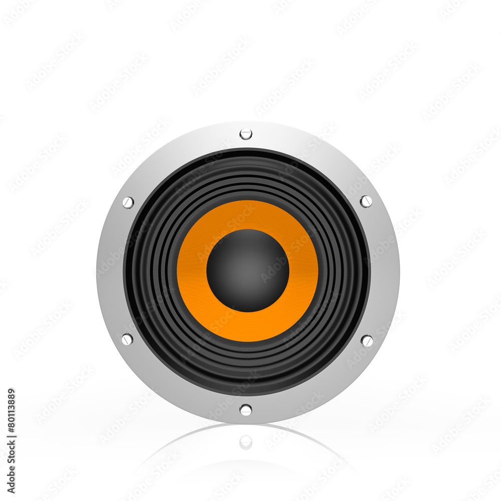 Fototapeta premium loud speaker, on white background