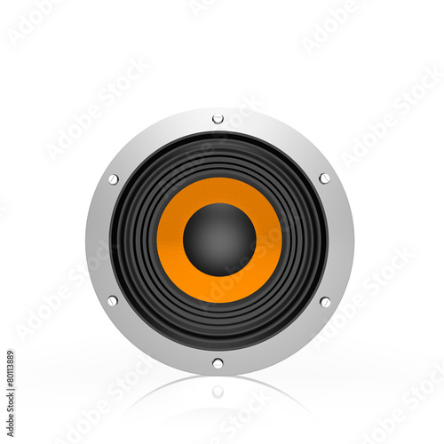 loud speaker, on white background