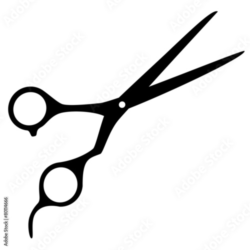 Black retro scissors icon