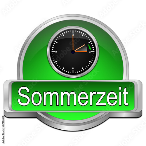 Zeitumstellung Sommerzeit Button