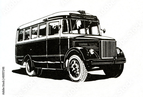 Obraz na płótnie Ancient bus w salonie