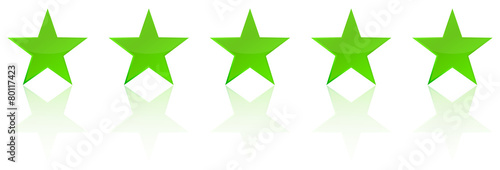 Retro Green Five Star Product Quality Rating