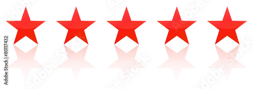 Retro Red Five Star Product Quality Rating