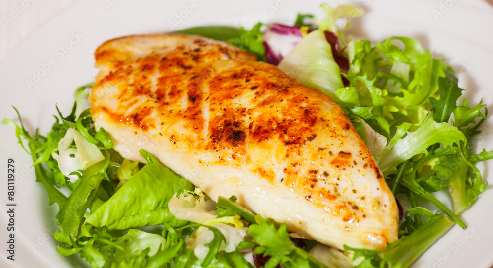 salad with roasted chicken breast salad with roasted chicken breast