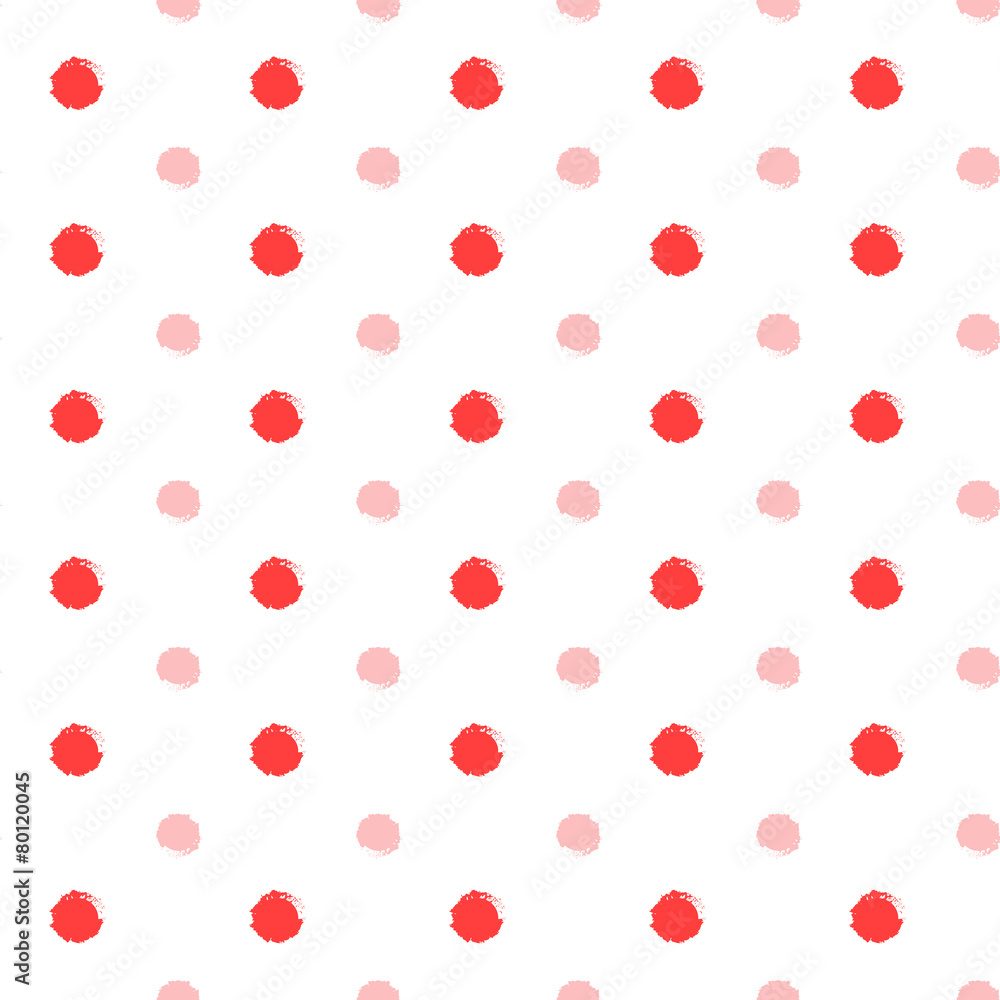 red polka dots pattern background seamless