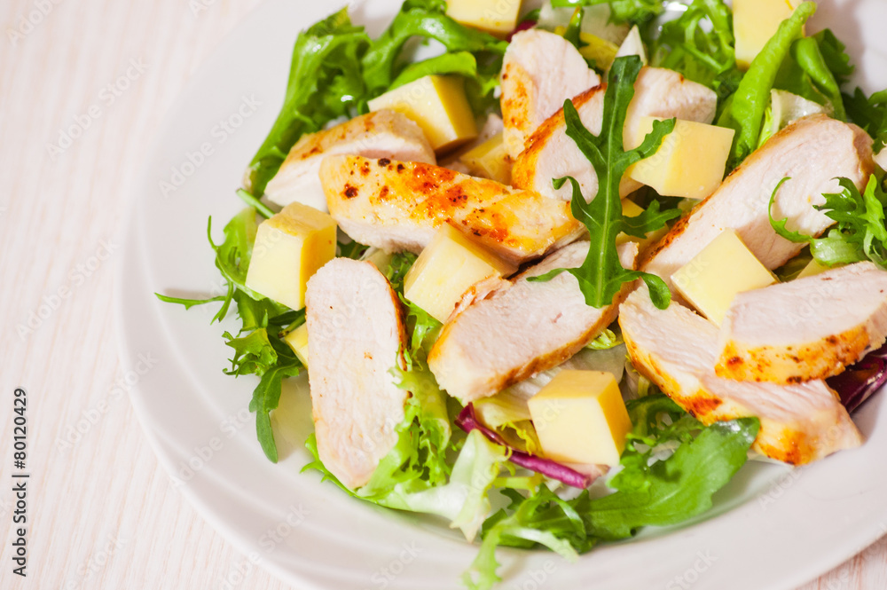 salad with chicken breast and cheese salad with chicken breast and cheese
