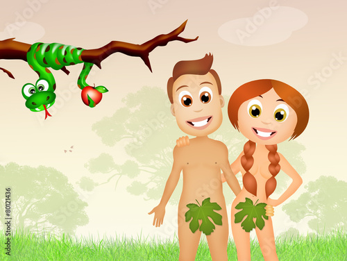 funny Adam and Eve