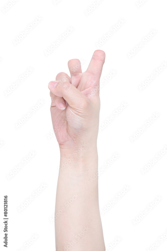 Symbol of victory. V sign fingers disabled Hand isolated on whit Symbol of victory. V sign fingers disabled Hand isolated on whit