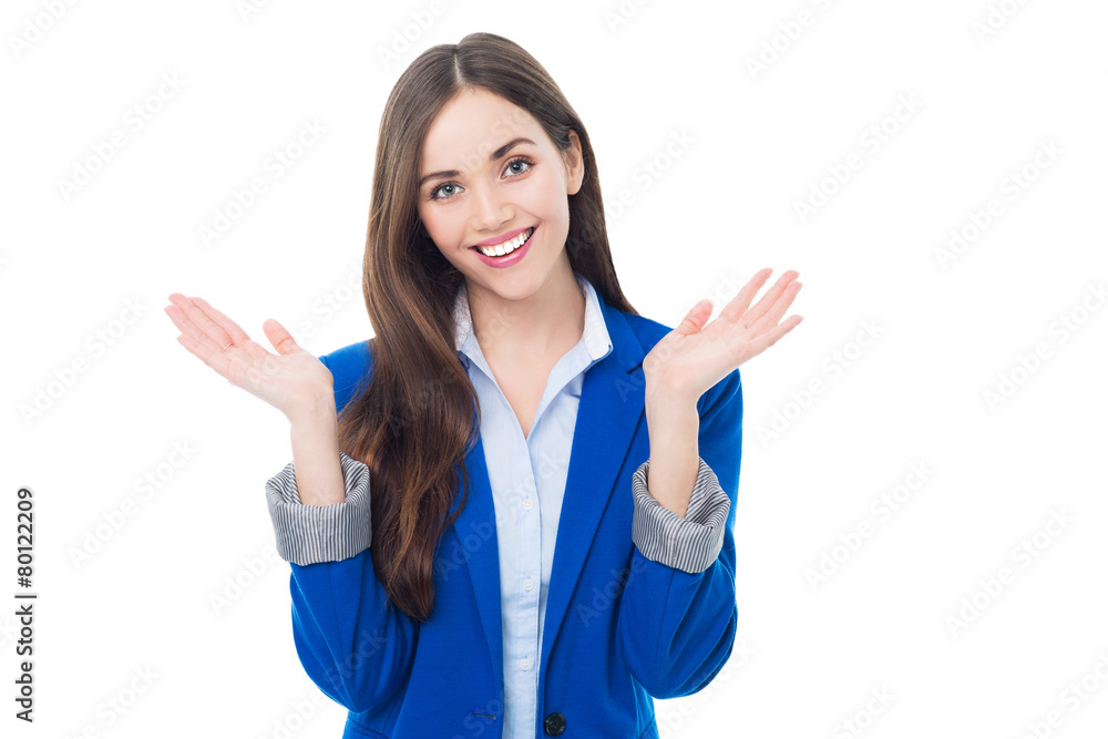 Attractive woman gesturing Attractive woman gesturing