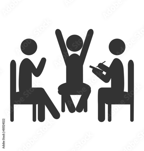 Flat training icon isolated on white background