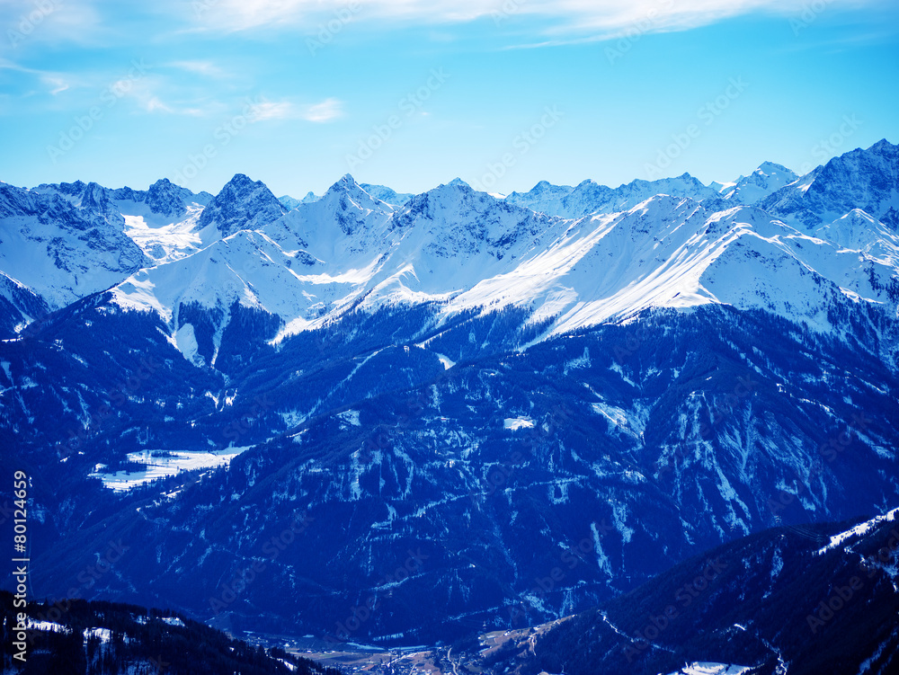 mountain peaks in the Alps Austrian