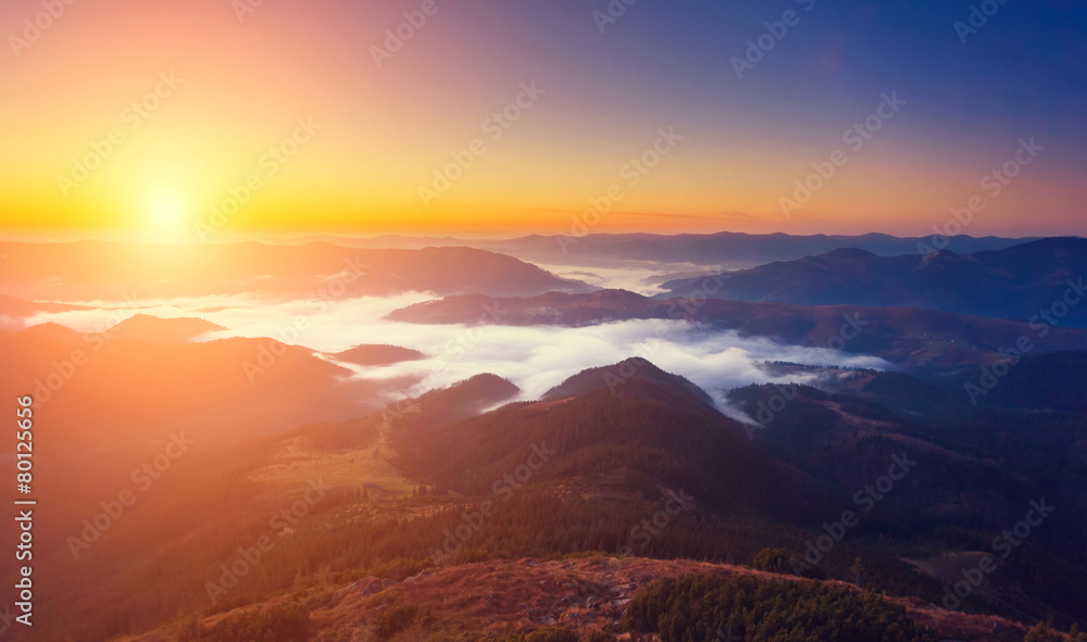 sunny mountain landscape