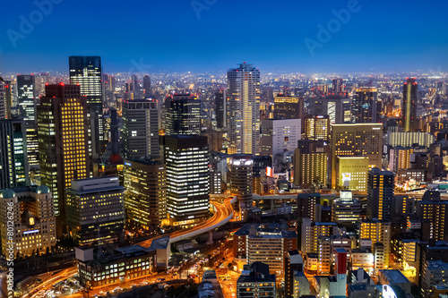 Skyline of Umeda District in Osaka