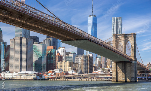 New York City Brooklyn Bridge Manhattan skyline