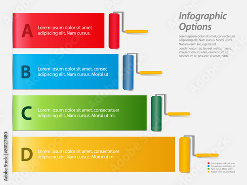 infographic with paint rollers