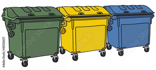 Recycling garbage containers