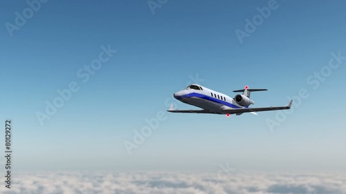 luxury corporate jet in fly business travel 