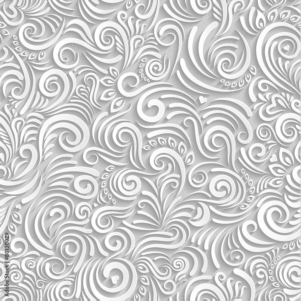 White floral paper background White floral paper background