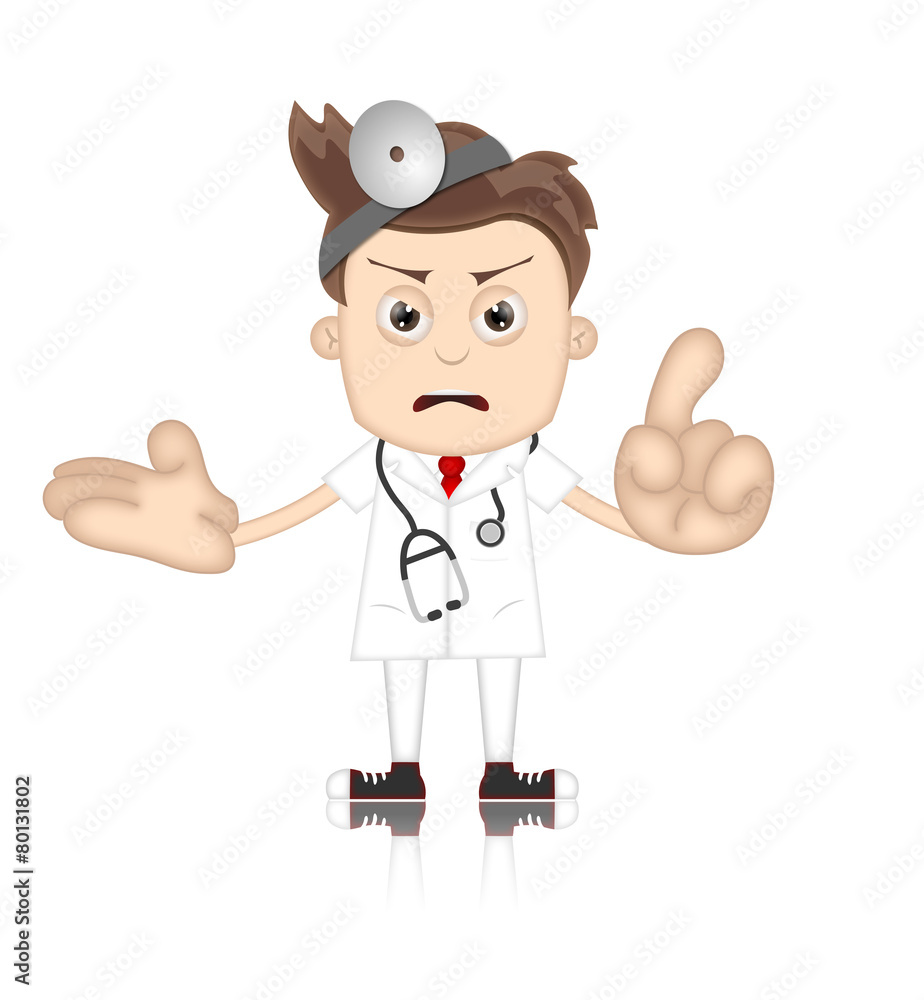 Ben Boy Angry Doctor Doc Medicone Hospital Cartoon