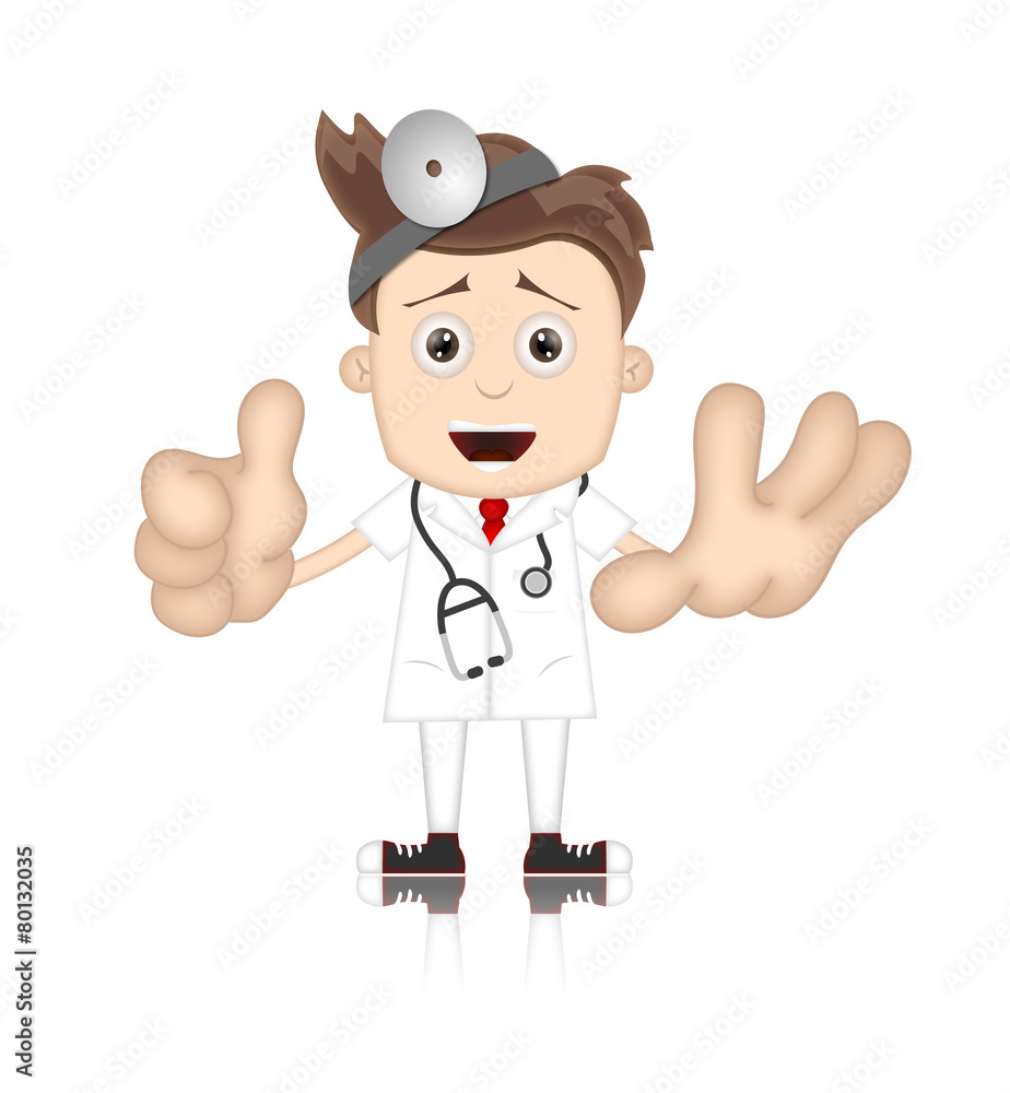 Friendly Ben Boy Doctor Doc Medicone Hospital Cartoon