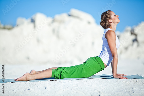 yoga woman on nature