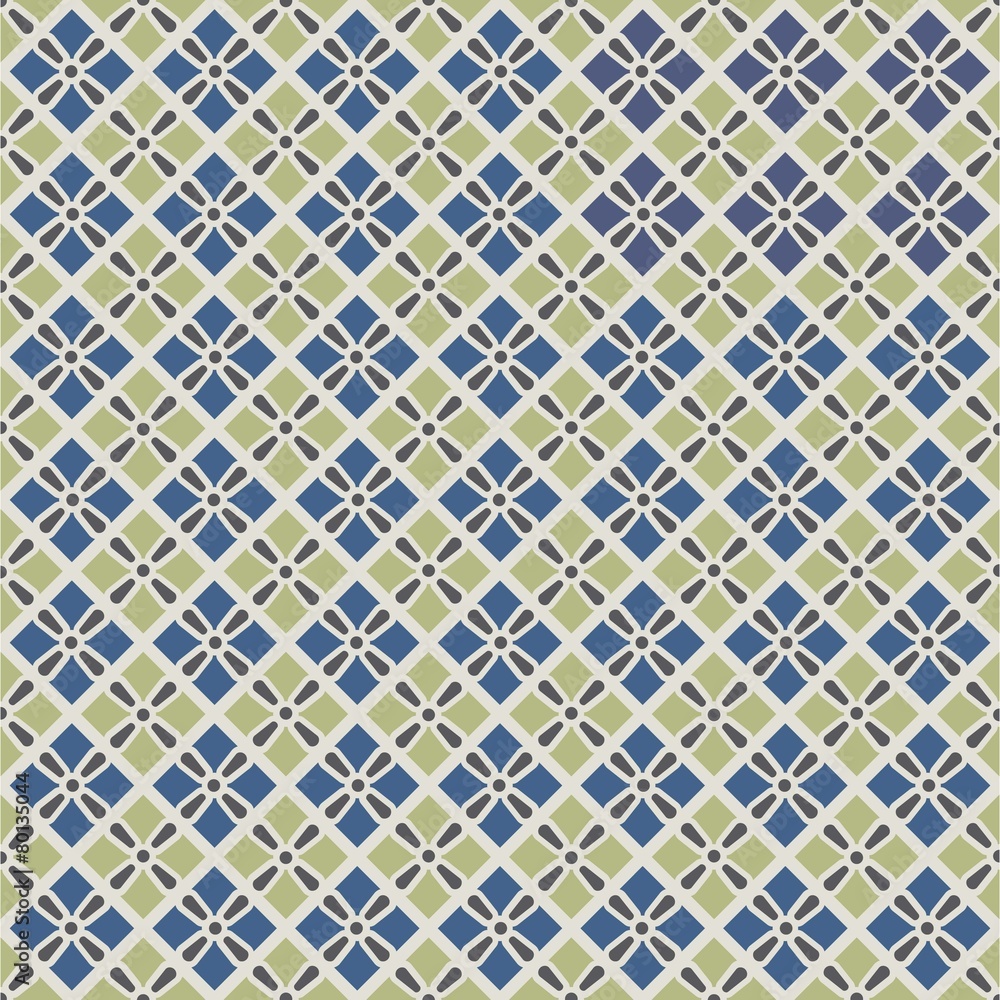Fototapeta premium retro geometric seamless pattern in blue, and grey